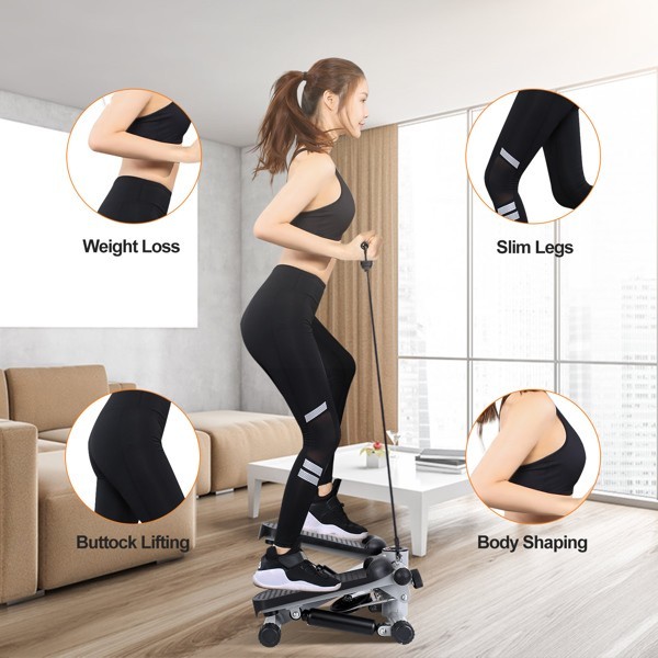 Hydraulic Fitness Stepper with LCD Display