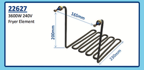 MOFFAT FRYER ELEMENT P/N  22627 3600W 240V