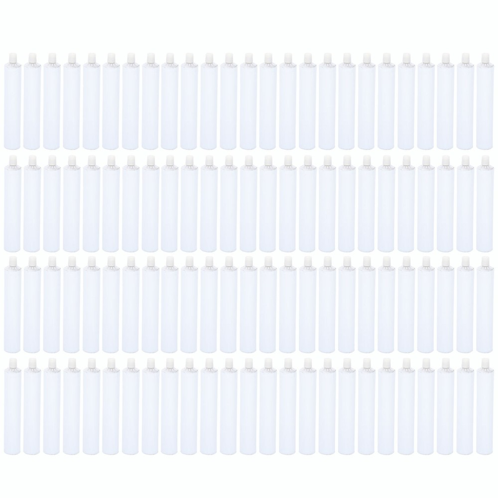 100 PCS Full Pack 100ml Aluminum Empty Toothpaste Tubes w/ Needle Cap unsealed