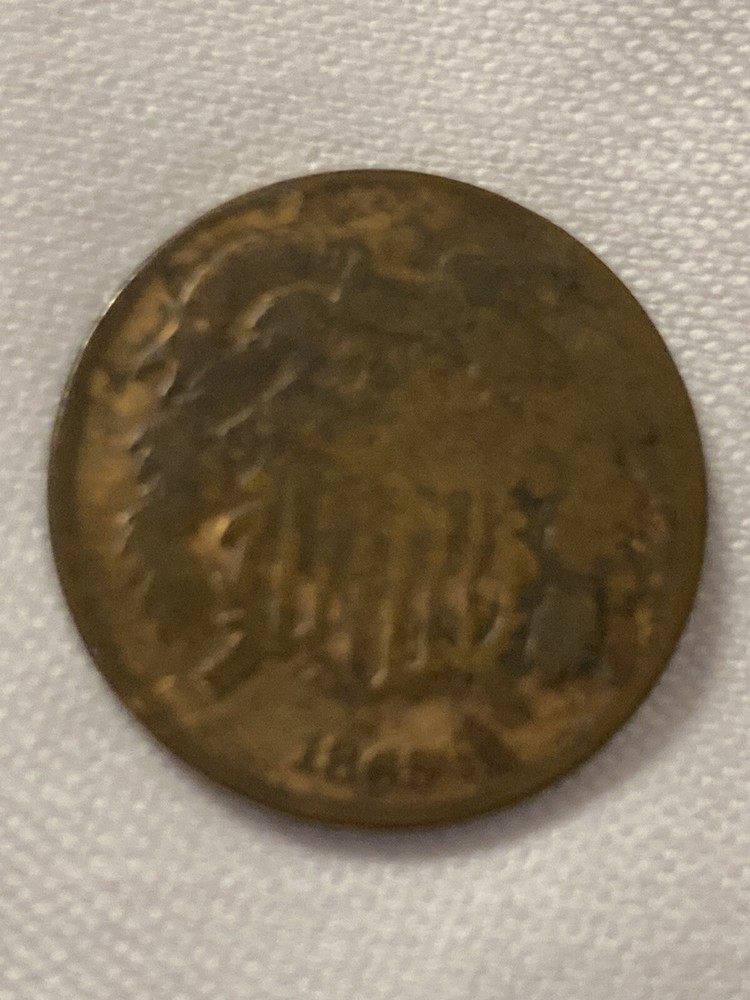 1865 US TWO CENT COIN