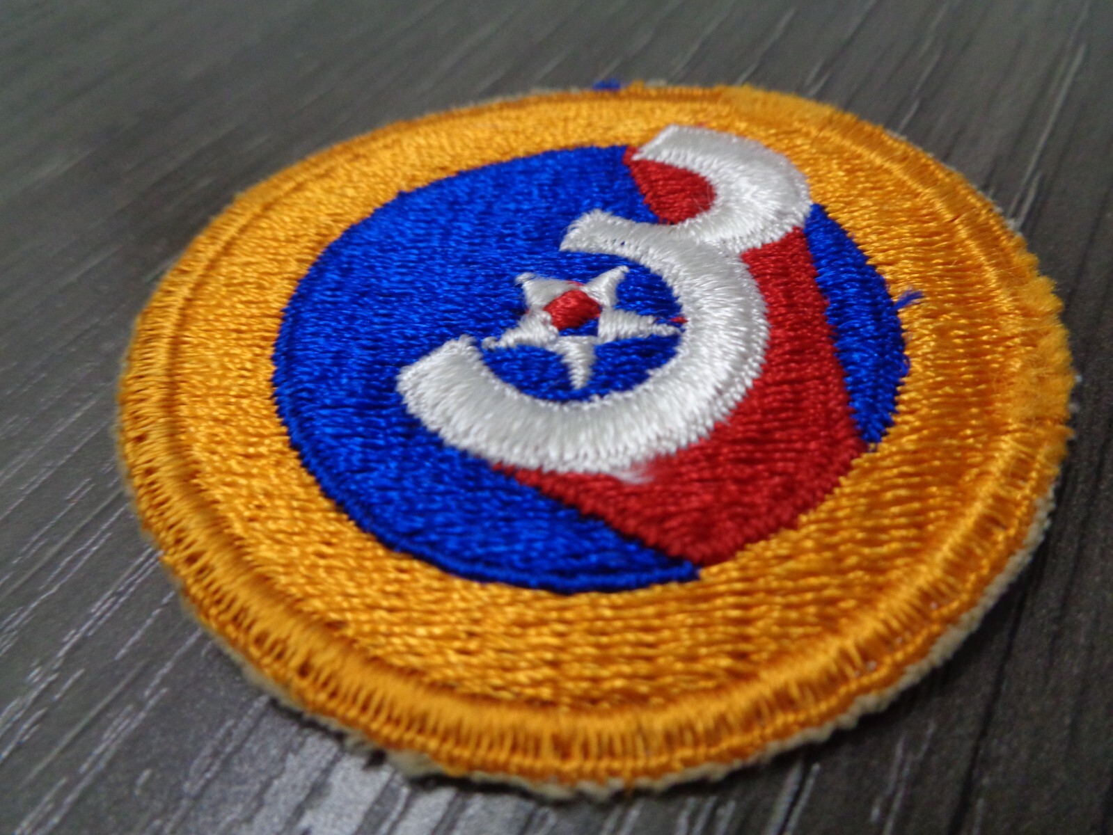 3RD US ARMY AIR FORCE *ORIGINAL* USAAF WWII/WW2 PATCH CUT EDGE NO GLOW