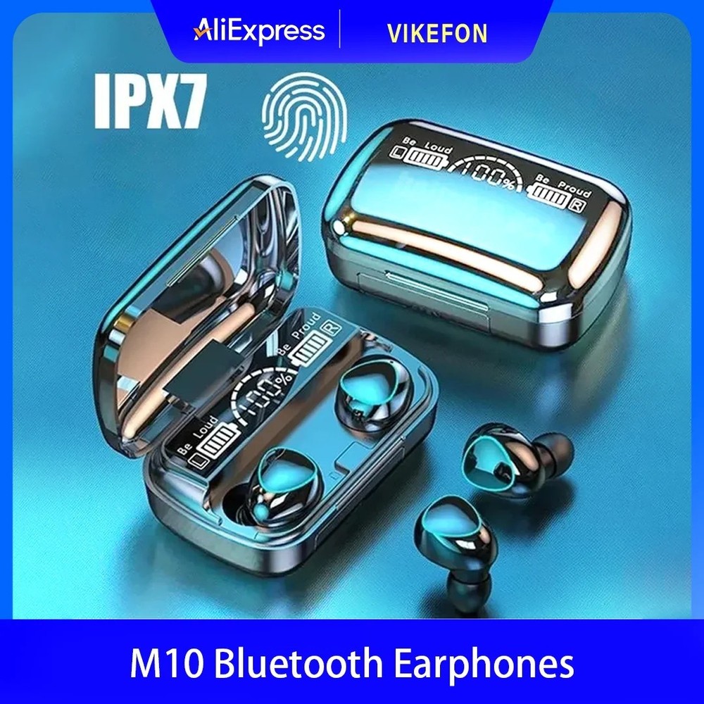 TWS Bluetooth Earbuds Waterproof Bluetooth 5.1 Headset Noise Cancelling Wireless