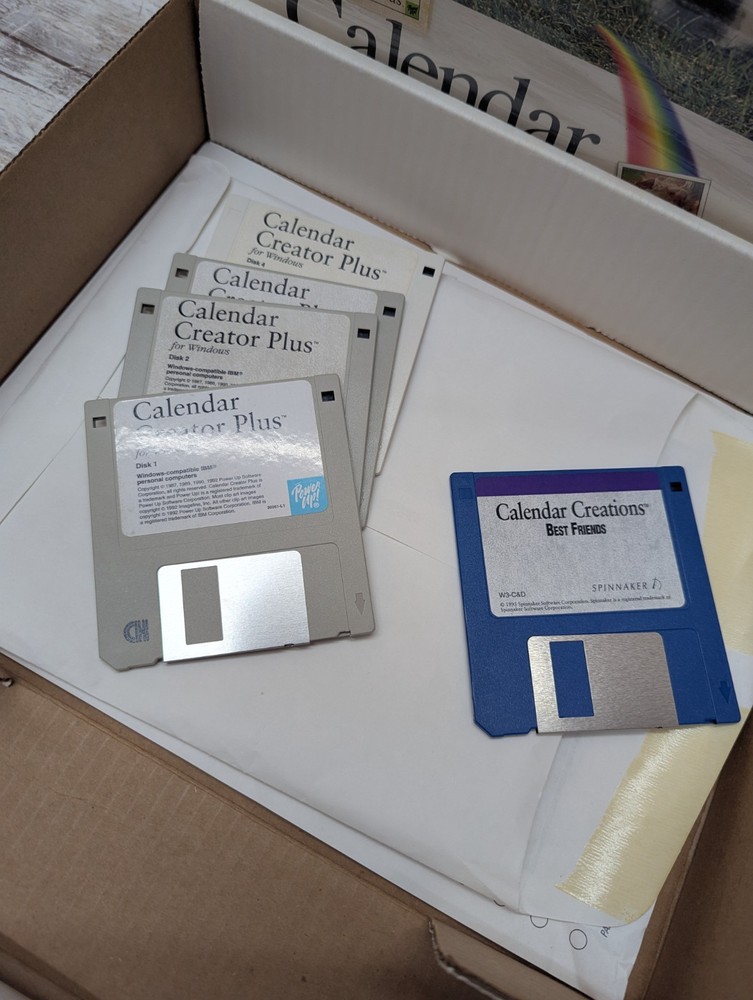 Calendar Creations Computer Software Vintage 3.5 Floppy