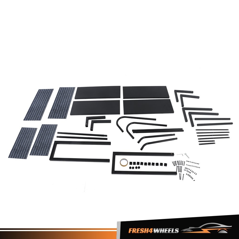 660 lbs Load Capacity RV Steps Outdoor 4 Steps with 2 Handrails w/ Step Mat