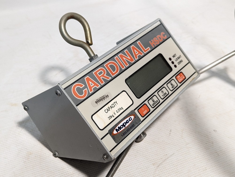 Cardinal Detecto HSDC-20KGP Digital Hanging Scale, 20kg, 9VDC, Throws Err A