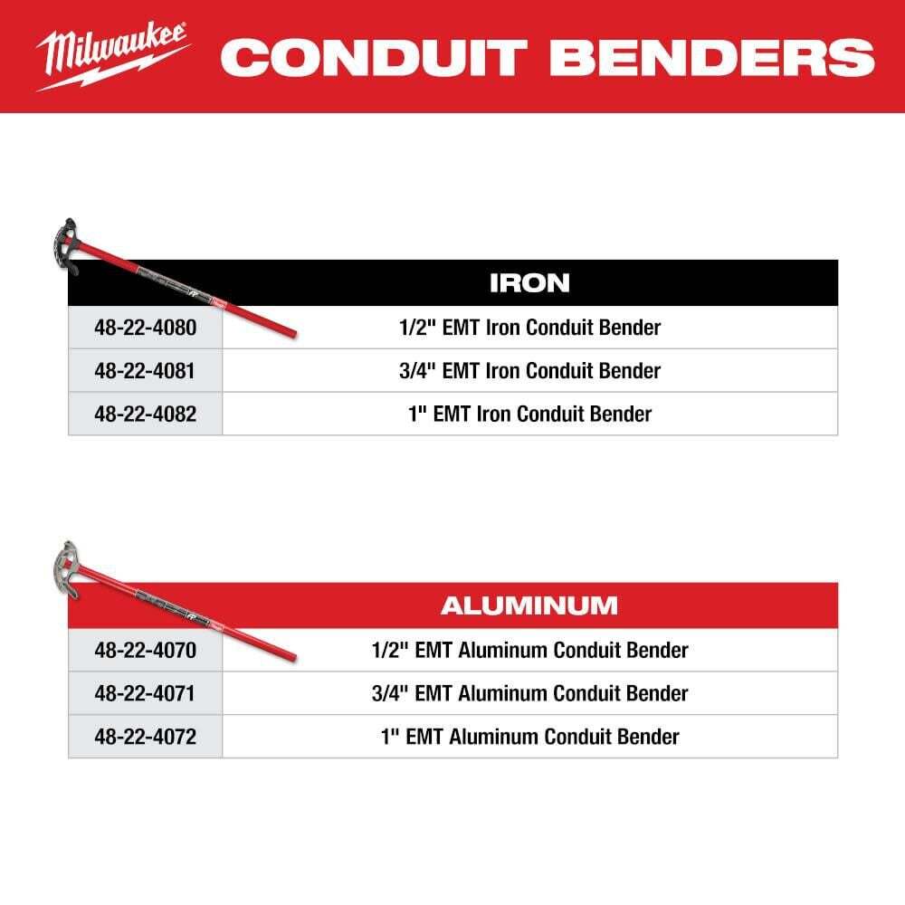Milwaukee 1 In. Iron Conduit Bender