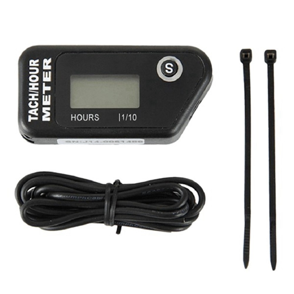 Motorcycle Speed Hour Meter Inductive LCD Digital Accumulative Hour Meter9572