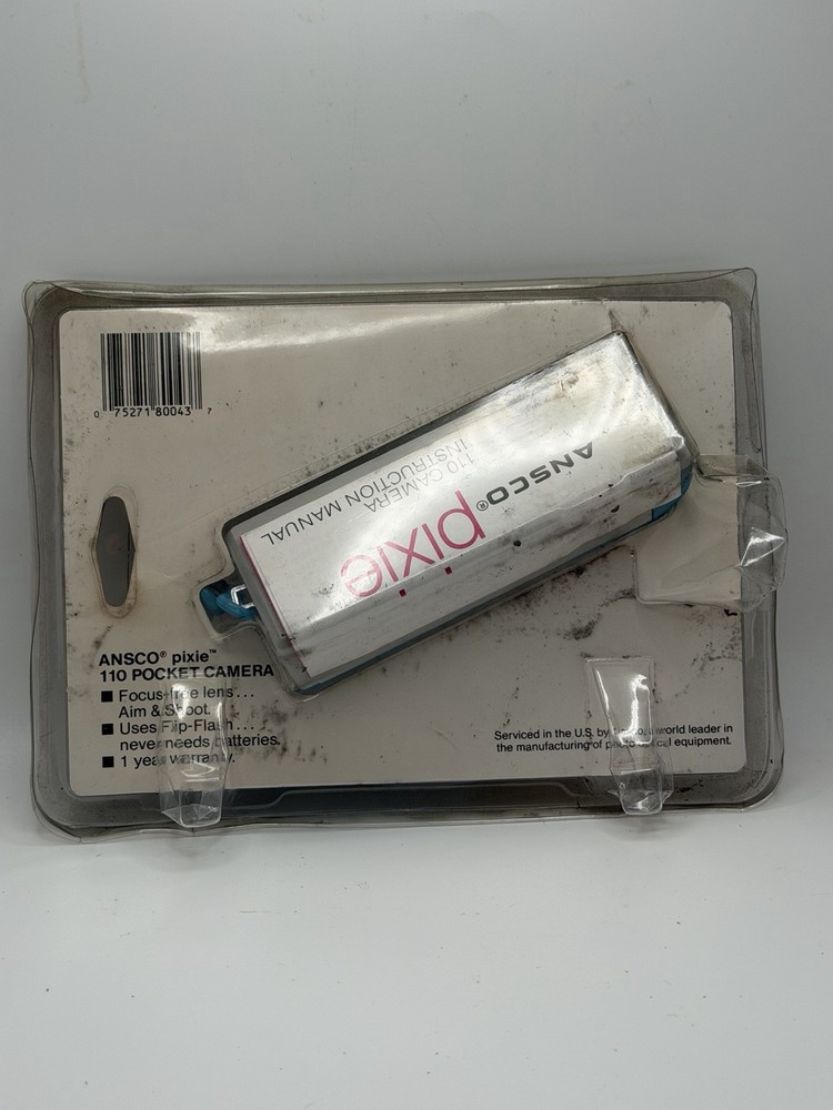 Vintage Ansco Pixie 110 Pocket Camera Sealed New In Package Blue