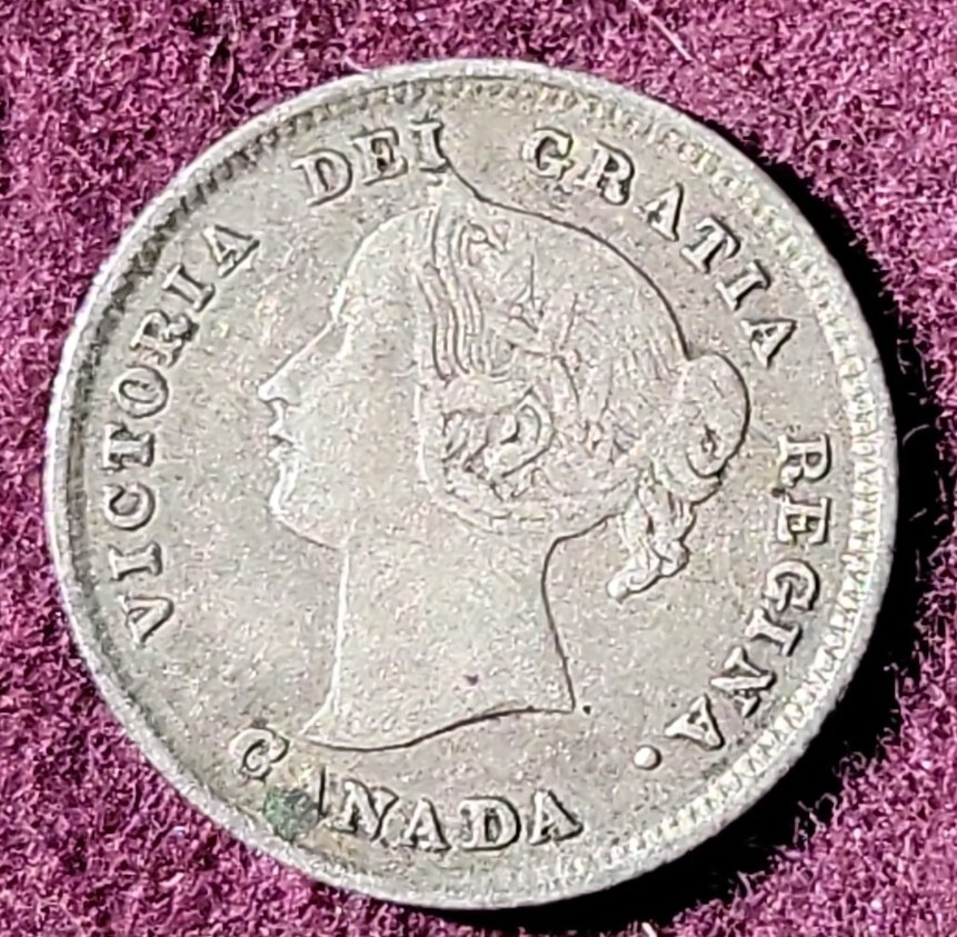 1894 Canada 5 cent silver - Solid VF stk#K958