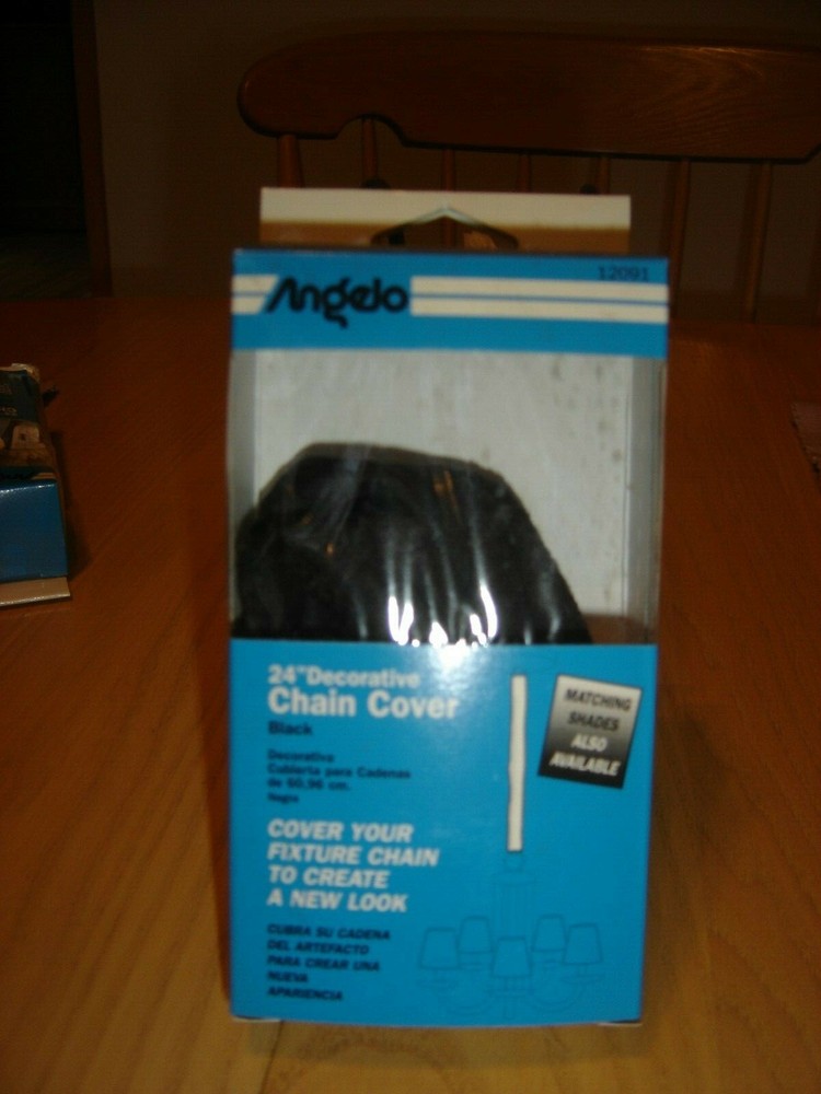 24 INCH DECORATIVE CEILING LIGHT CHAIN COVER BLACK