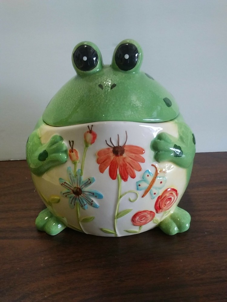 Frog Shape Ceramic Containers 2pc Set