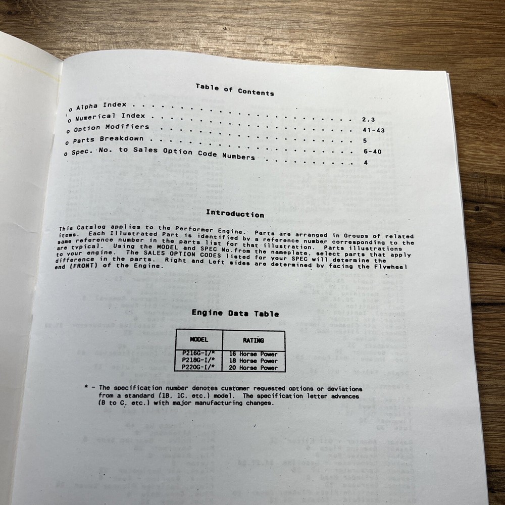 Onan P216 P218 P220 Engine Parts Manual Catalog Exploded Views For Assembly