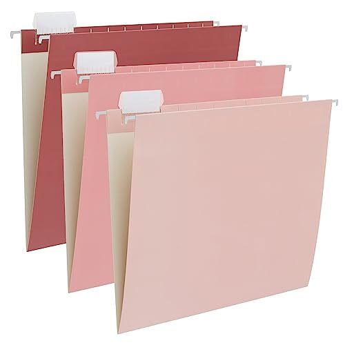 6 Pack Gradient Hanging File Folders Letter Size Decorative Hanging Folder