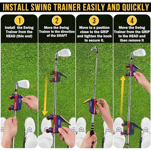 Golf Swing Trainer - Swing Training Aid Direction Guides - Improve Swing