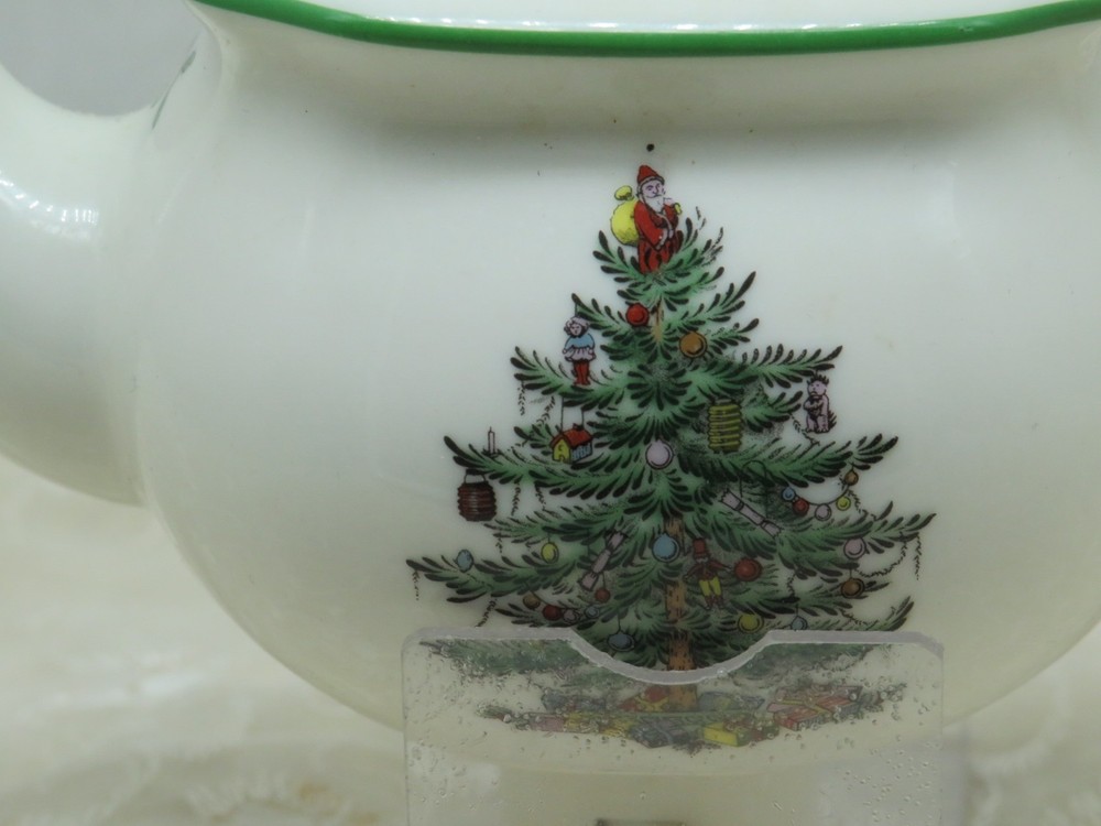 Vintage Spode S3324-A8 Christmas Tree Plug In Tea Pot Nightlight Night Light