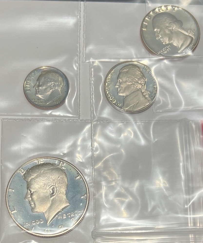 1982 Proof Set Sky Blue Toning