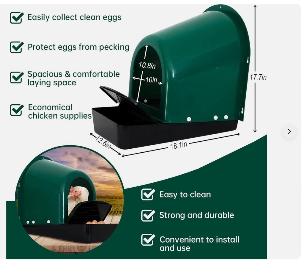 5 Pack Nesting Boxes Chicken Coop Chicken Nesting Box Laying Eggs Roll Away