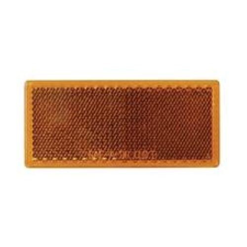 10 PACK Optronics RE10AB Stick-On Rectangular Reflectors 3-3/16 Amber RV/Trailer
