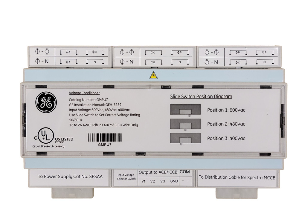 GE Voltage Conditioner GMPU7 400V, 480V & 600V EntelliGuard MicroVersaTrip Plus