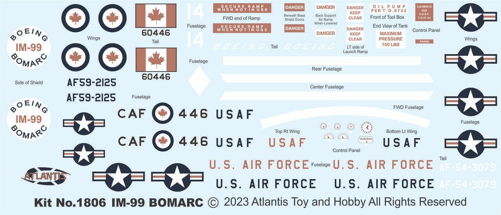 Atlantis Plastic Model Boeing IM-99 Bomarc 1:56 ALM H1806