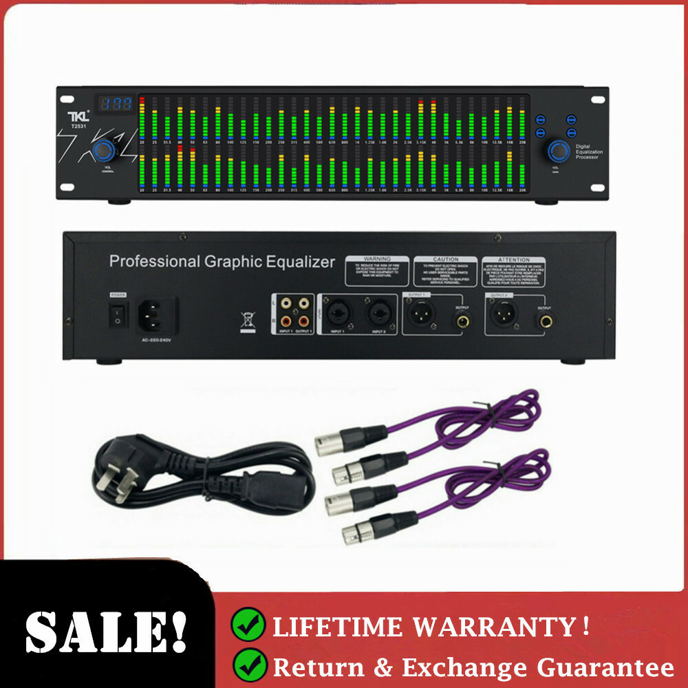 TKL T2531 Professional Graphic Equalizer Processor Two 31-Band Spectrum Display