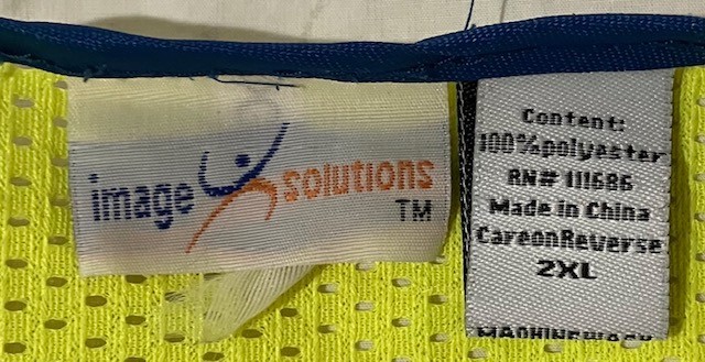 image solutions 2XL yellow zip workwear vest - reflective polyester