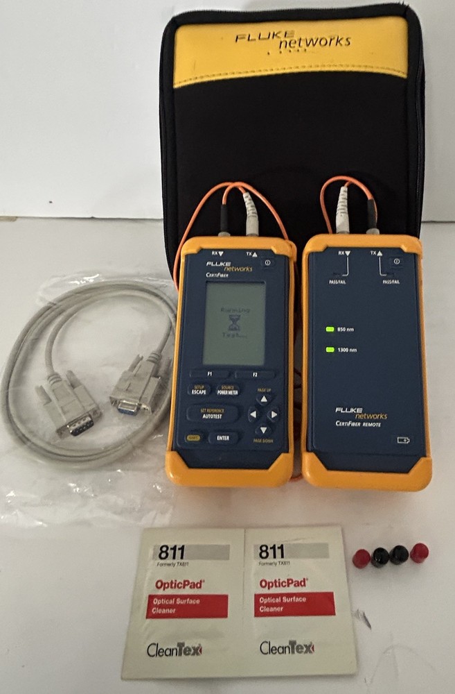 Fluke Networks Certifiber Advanced Multimode Fiber Optic Certification Tool-Case