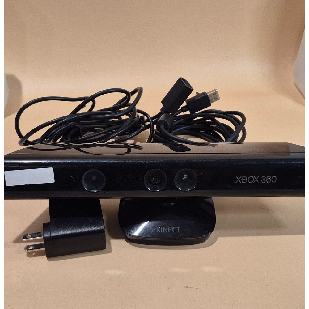 Microsoft Xbox 360 Kinect Sensor Model 1414 Motion Cap with Power Adapter Black