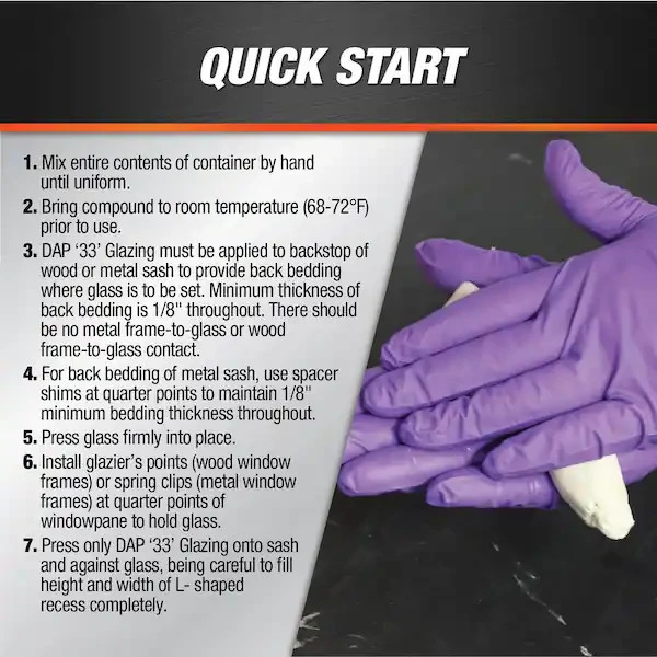 33' 32Oz. White Window Glazing