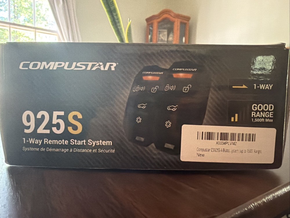 NEW Compustar CS925-S 1-Way Remote Start System (2) 4-Button Remotes 1500' Range