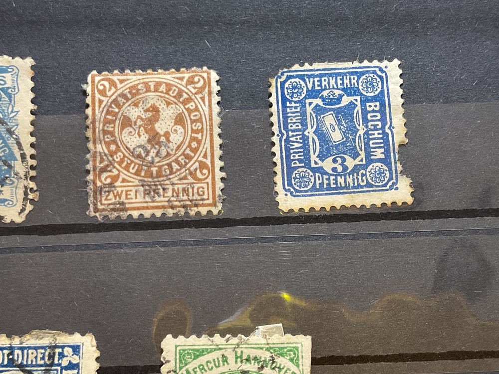 German private courier mounted mint or used stamps B3567