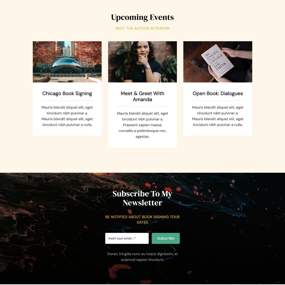 Author Website Design with Free VPS Web Hosting and Installation
