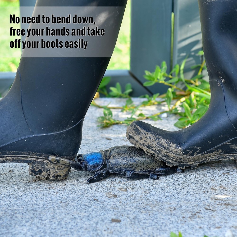 Cast Iron Beetle Statue Boot Jack, Vintage Heavy Duty Boot Puller, Cowboy Boot R