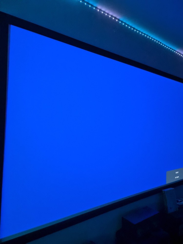 Fixed Frame Wall Mountable Projection Screen 16:9 Black White