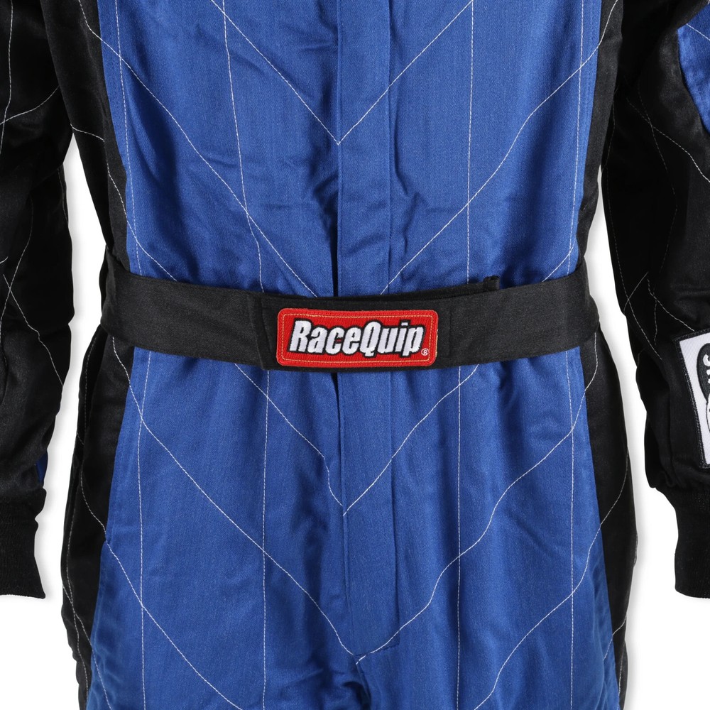 RaceQuip One Piece Multi Layer Fire Suit Blue Medium Tall SFI 3.2A / 5 Rated