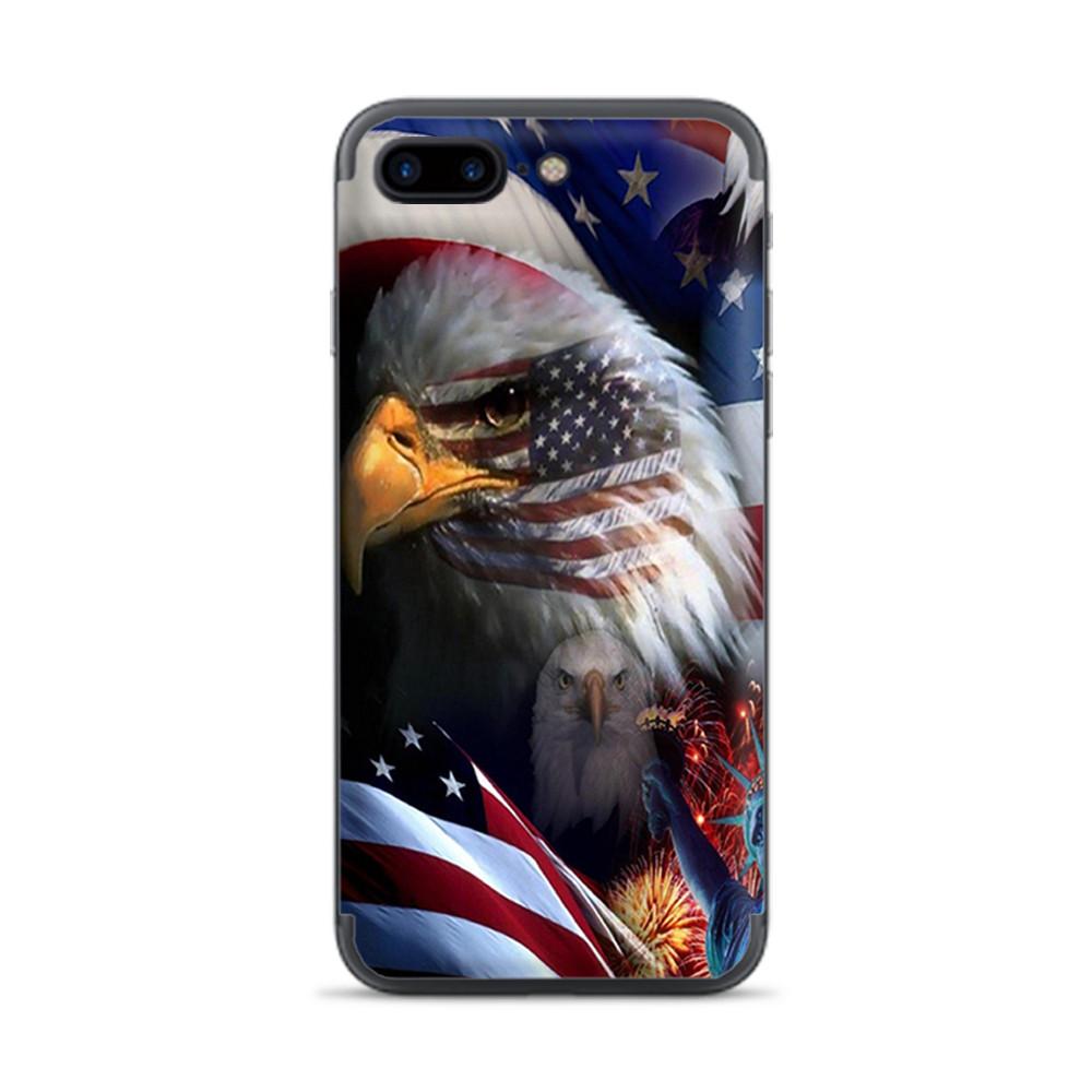 Apple iPhone 7 / 8 Plus Skins Decal Wrap USA Bald Eagle in Flag