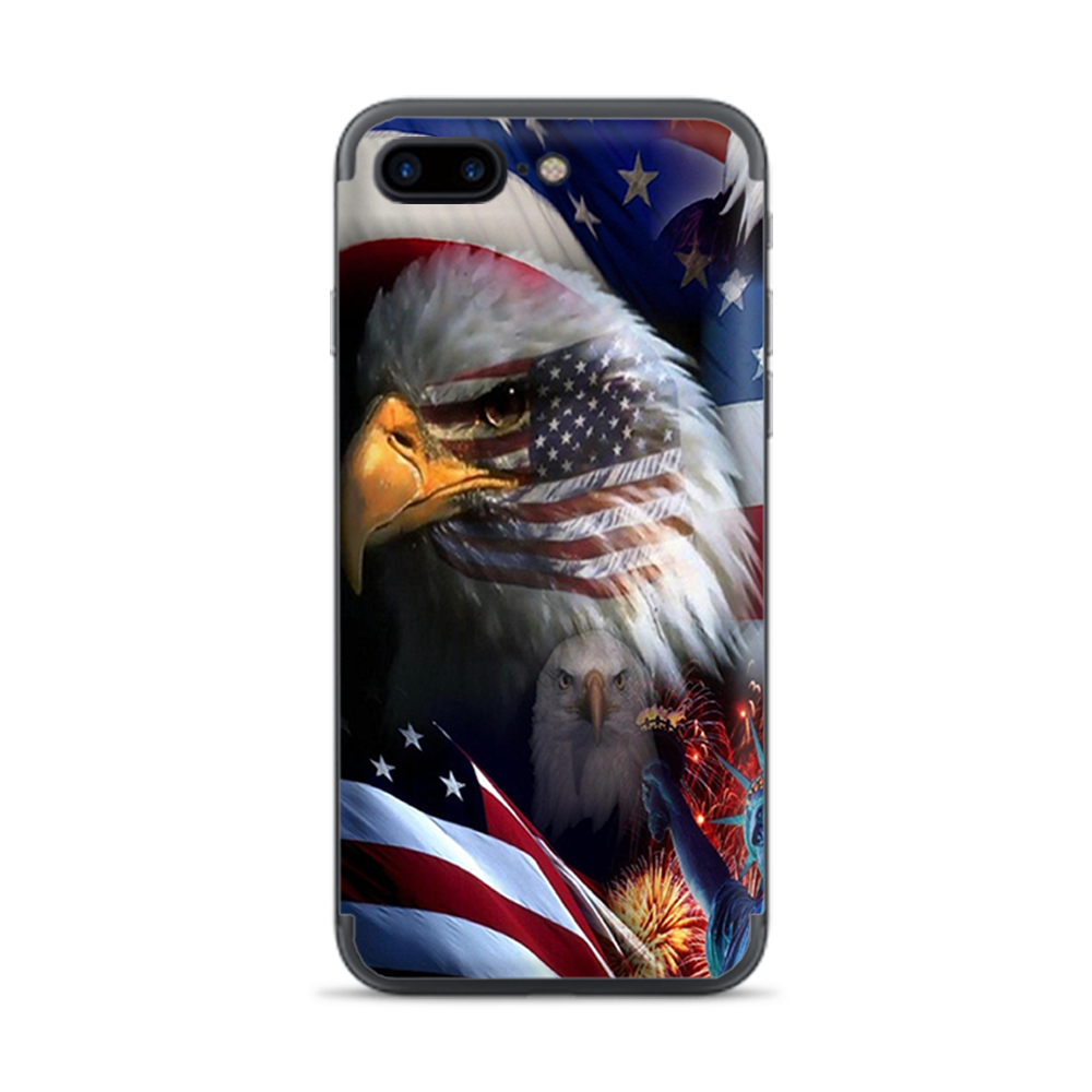 Apple iPhone 7 / 8 Plus Skins Decal Wrap USA Bald Eagle in Flag