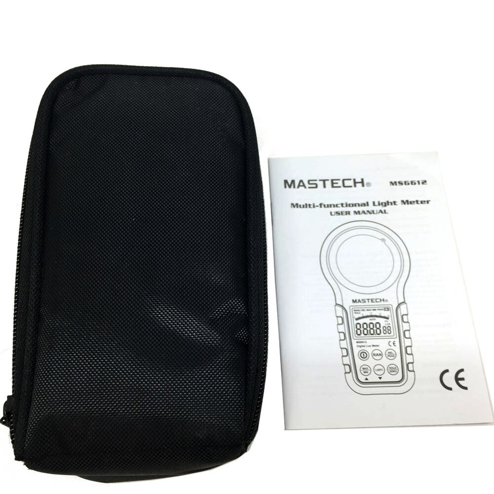 MASTECH multi function Luxmeter MS6612 light meter foot candle auto range peak