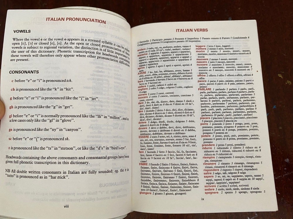 Collins Pocket Italian Dictionary Colour Edition 1995
