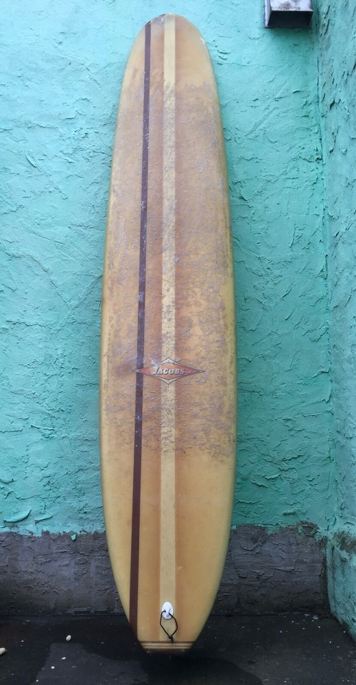 Vintage 1960s Hap Jacobs Longboard Surfboard 9' 5"