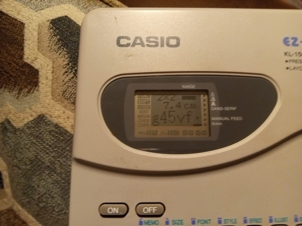 Casio EZ- LABEL PRINTER KL-1500/ $25 ( Don't Know If It Works Properly