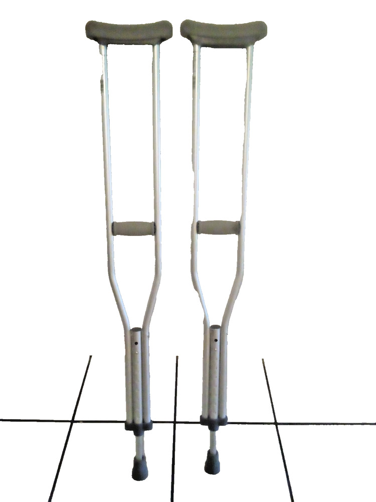 Guardian Adjustable Aluminum Crutches Height Range 5'2" to 5'10"