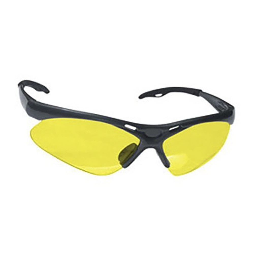 Diamondbacks Safety Glasses - Black Frame - Yellow Lens - Polybag