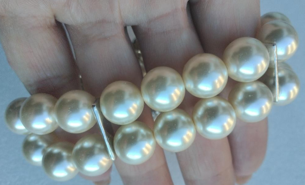 Vinyage Runway Multi Pearl Bracelet with Many Dangles