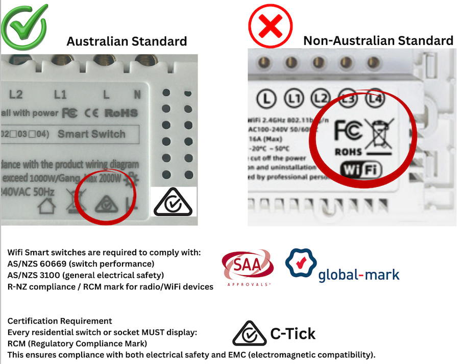 ZigBee Custom DisplayName Smart Touch Light Switch/AU RCM SAA/Apple Alexa Google