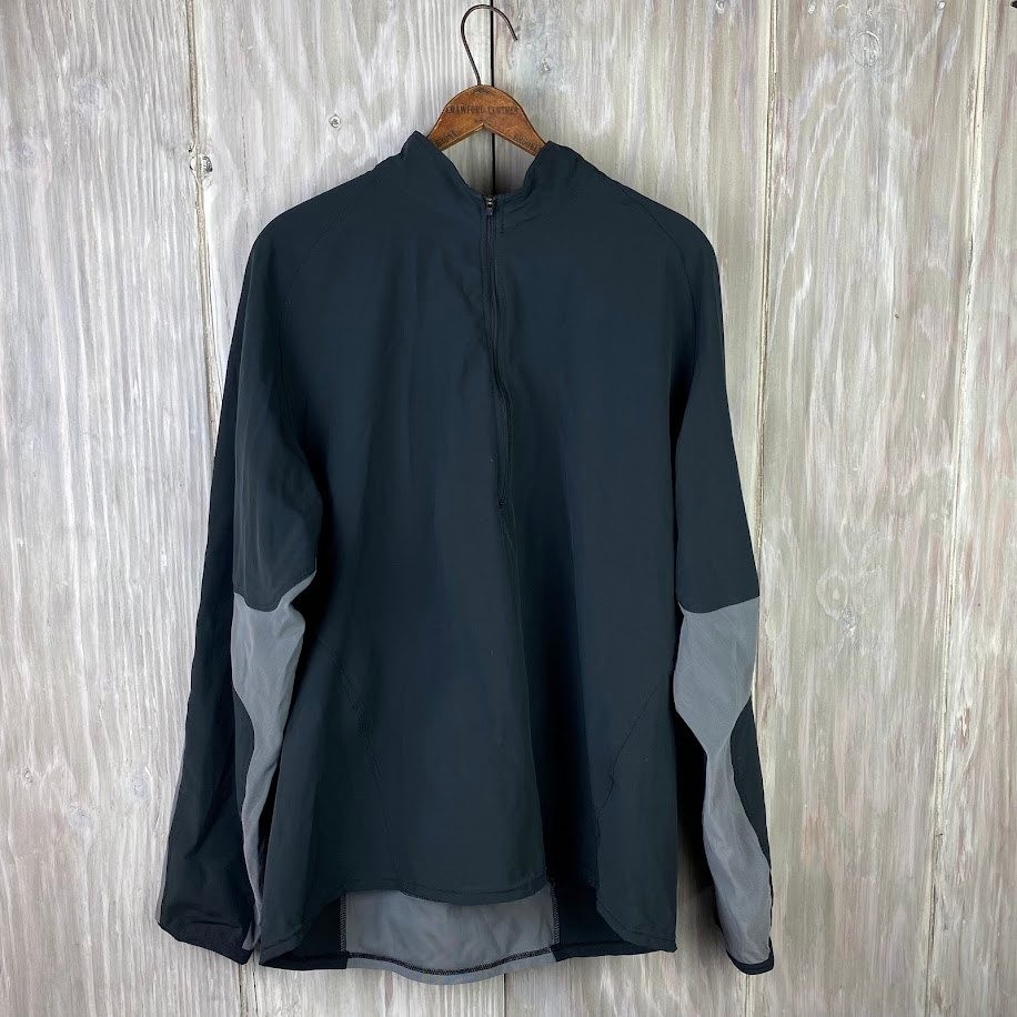 VTG Nike Jacket Mens L Half Zip Running Mesh Lightweight Y2K Pullover Gray Tag
