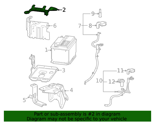 Genuine GM Battery Hold Down Retainer 25793527