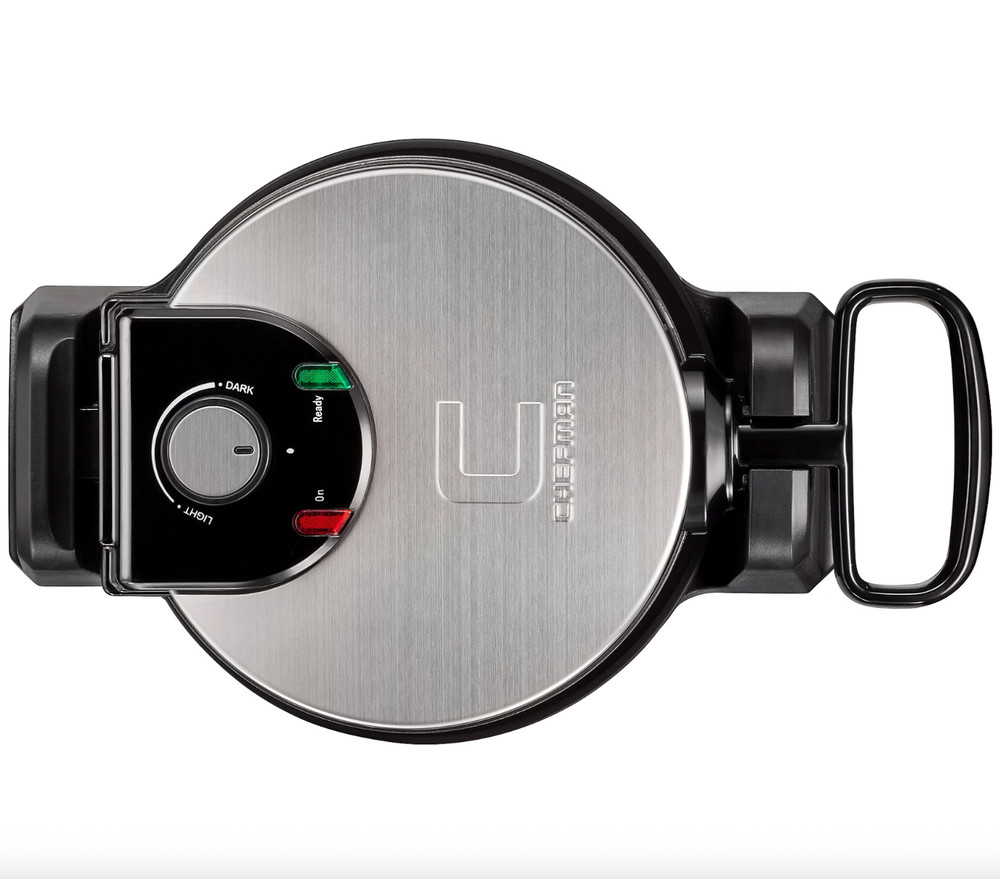 Chefman Rotatin g Belgian Waffl e Maker-Black