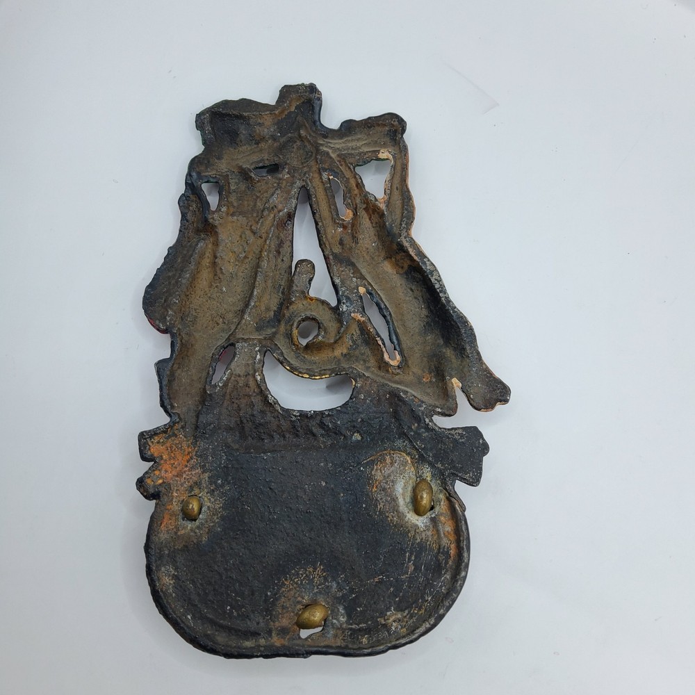 Antique Cast Iron Rabbit And Duck Match Holder
