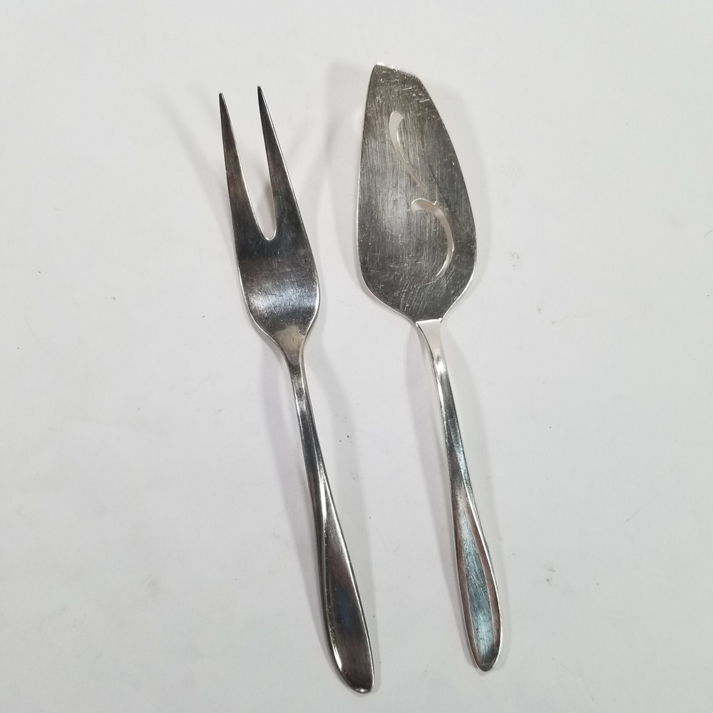 Pie Server & Fork Vintage HOLMES & EDWARDS Silverplate Deep Silver Pattern